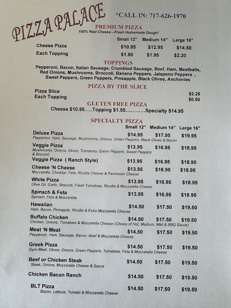 Pizza Palace Menu image 1